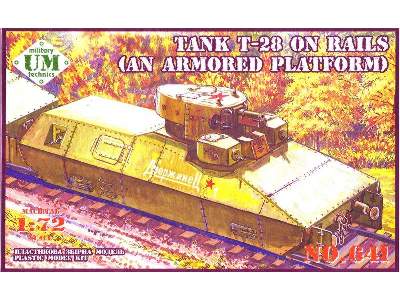 T-28 tank on rails (armored platform) - image 1