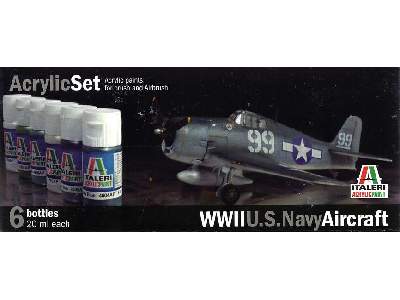 WWII US Navy Aircraft - paint set - 6 pcs. - image 1