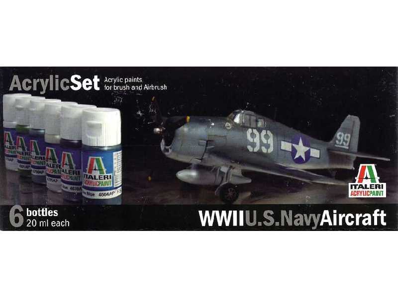 WWII US Navy Aircraft - paint set - 6 pcs. - image 1