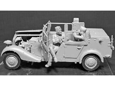 German military radio car Sd.Kfz. 2 Type 170VK with crew, WW II - image 6