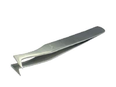 Angled tweezers - 11.5 cm - image 1