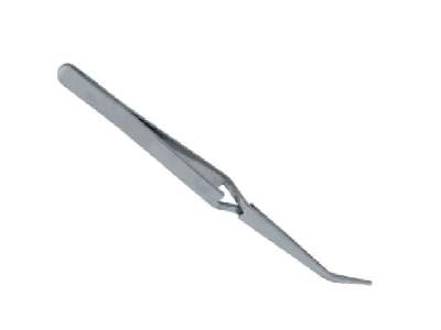 Self-locking angled tweezers - 17cm - image 1