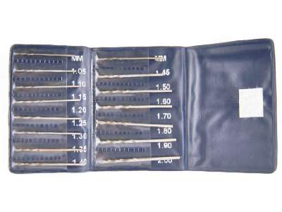 Set of 15 HSS drills 1.05 - 2.0 mm - image 1