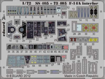 F-14A interior S. A. 1/72 - Hobby Boss - image 1