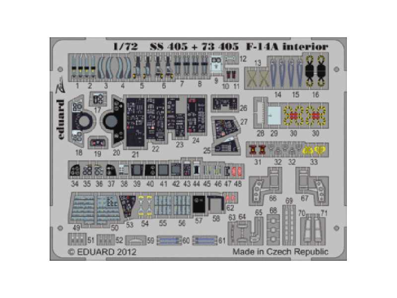 F-14A interior S. A. 1/72 - Hobby Boss - image 1