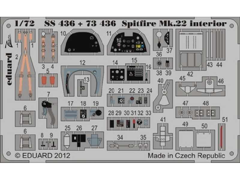 Spitfire F Mk.22 interior S. A. 1/72 - Airfix - image 1