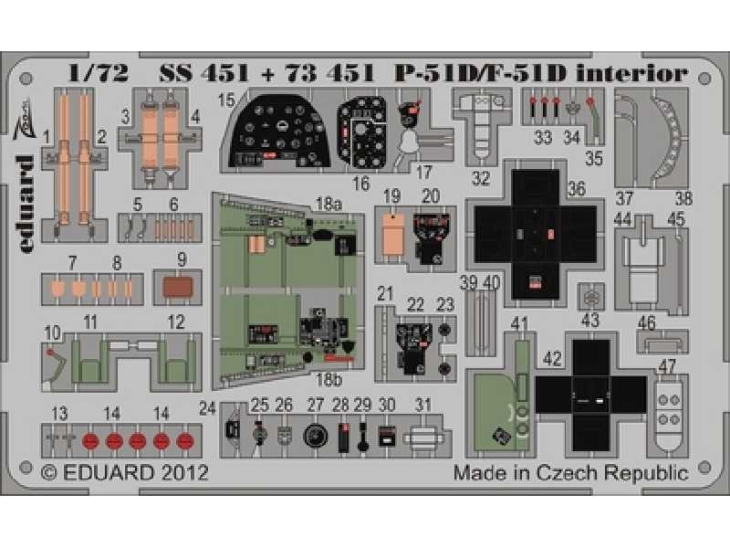 P-51D/ F-51 interior S. A. 1/72 - Airfix - image 1