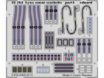 Lynx Mk.88 sonar seatbelts 1/32 - Revell - image 1