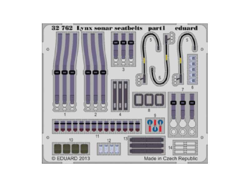 Lynx Mk.88 sonar seatbelts 1/32 - Revell - image 1