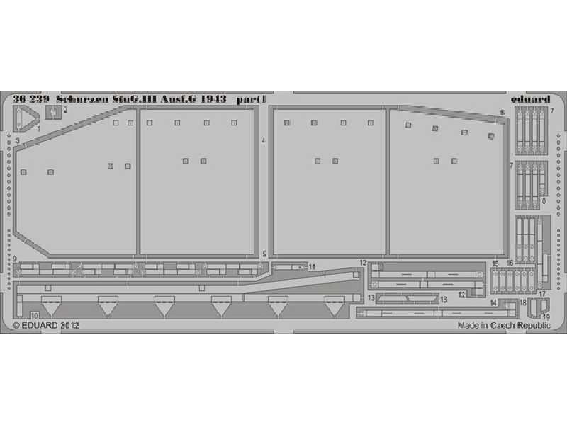 Schurzen StuG. III Ausf. G 1943 1/35 - Dragon - image 1