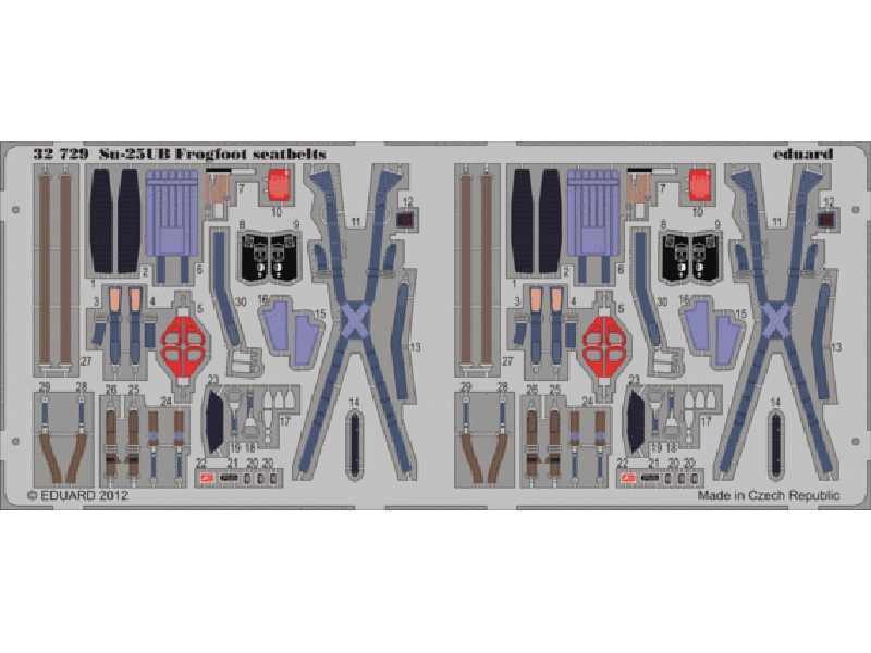 Su-25UB Frogfoot B seatbelts 1/32 - Trumpeter - image 1