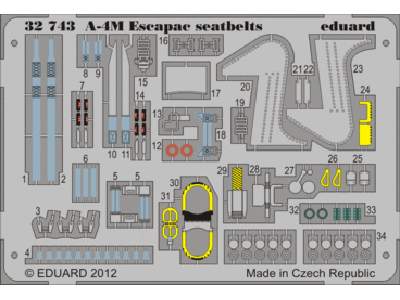 A-4M Escapac seatbelts 1/32 - Trumpeter - image 1