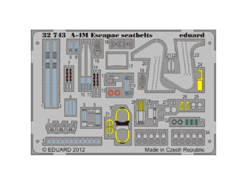 A-4M Escapac seatbelts 1/32 - Trumpeter - image 1