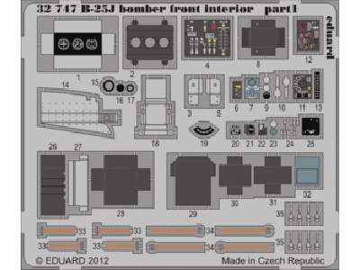 B-25J bomber front interior S. A. 1/32 - Hk Models - image 1