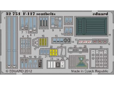 F-117 seatbelts 1/32 - Trumpeter - image 1