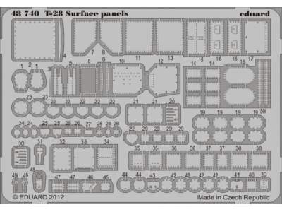 T-28 surface panels S. A. 1/48 - Roden - image 1