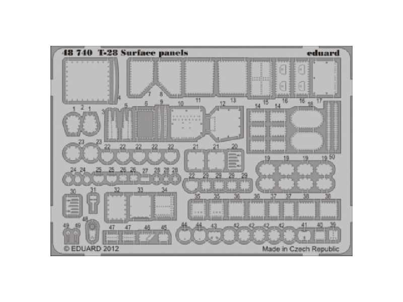 T-28 surface panels S. A. 1/48 - Roden - image 1