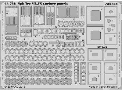 Spitfire Mk. IX surface panels 1/48 - Eduard - image 2