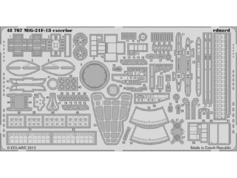 MiG-21F-13 exterior 1/48 - Trumpeter - image 1