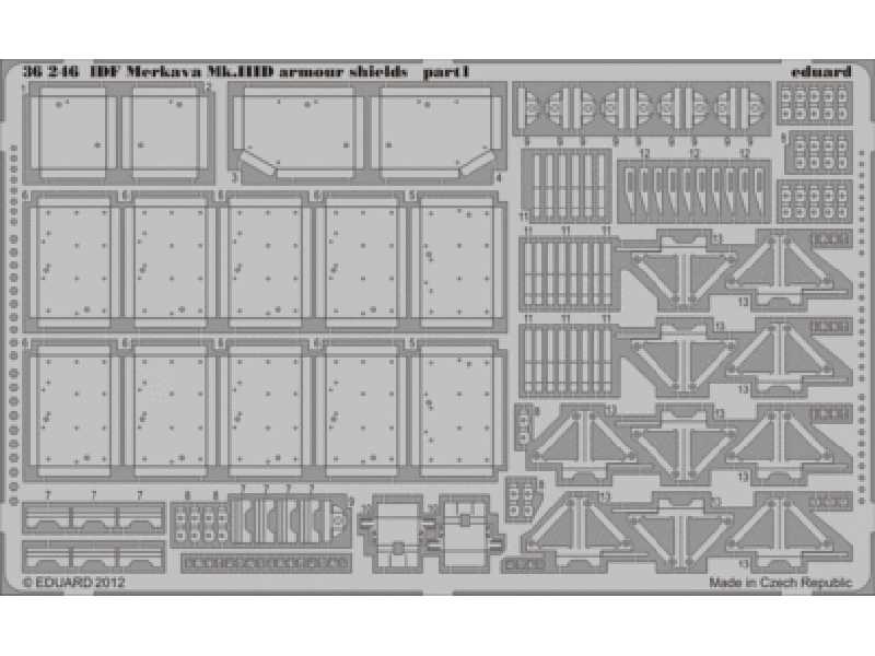 IDF Merkava Mk. IIID armour shields 1/35 - Meng - image 1