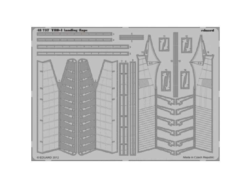 TBD-1 landing flaps 1/48 - Great Wall Hobby - image 1