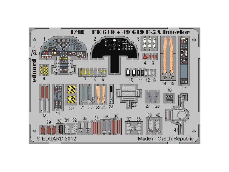 F-5A interior S. A. 1/48 - Kinetic - image 1