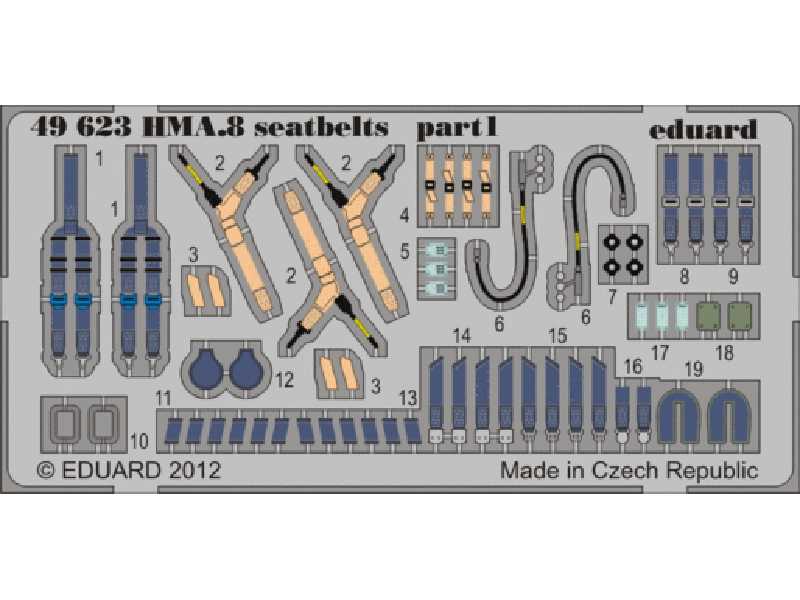 Lynx HMA.8 seatbelts 1/48 - Airfix - image 1