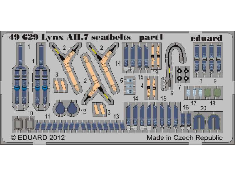 Lynx AH.7 seatbelts 1/48 - Airfix - image 1