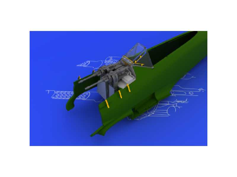 MG 131 mount for Fw 190A/ F 1/48 - Eduard - image 1