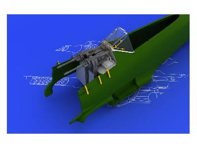 MG 131 mount for Fw 190A/ F 1/48 - Eduard - image 3