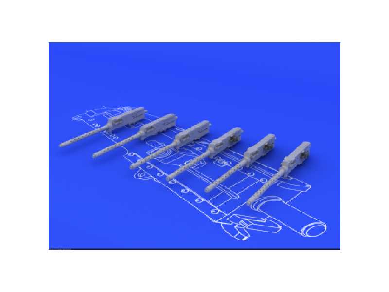 Browning M-2 guns (6pcs) 1/48 - image 1 Browning M-2 guns (6pcs) 1/48 - image 1