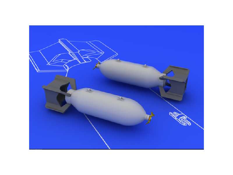 US 250lb bombs (2 pcs) 1/48 - image 1