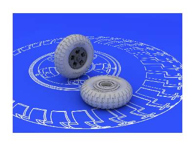 Spitfire wheels - 5 spoke 1/48 - Eduard - image 4