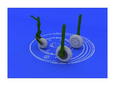 MiG-21F wheels 1/48 - Trumpeter - image 3