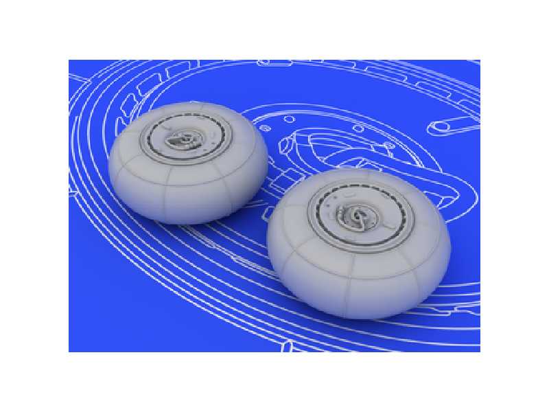 Bf 110E wheels 1/72 - Eduard - image 1