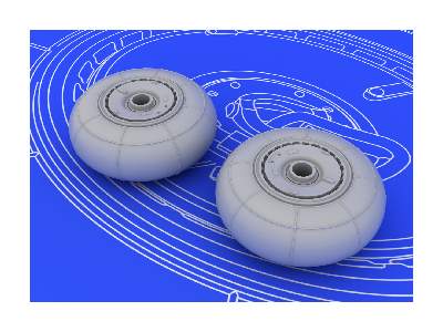 Bf 110E wheels 1/72 - Eduard - image 4