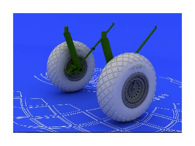 B-17G wheels 1/72 - Revell - image 3