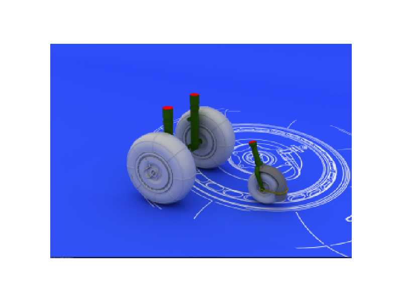 Ju 88 wheels late 1/72 - Revell - image 1