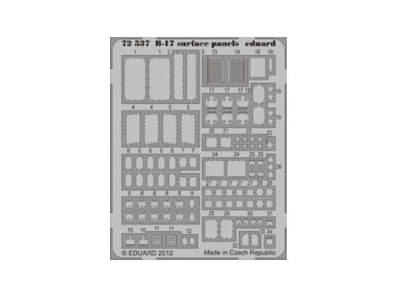 B-17 surface panels S. A. 1/72 - Revell - image 1