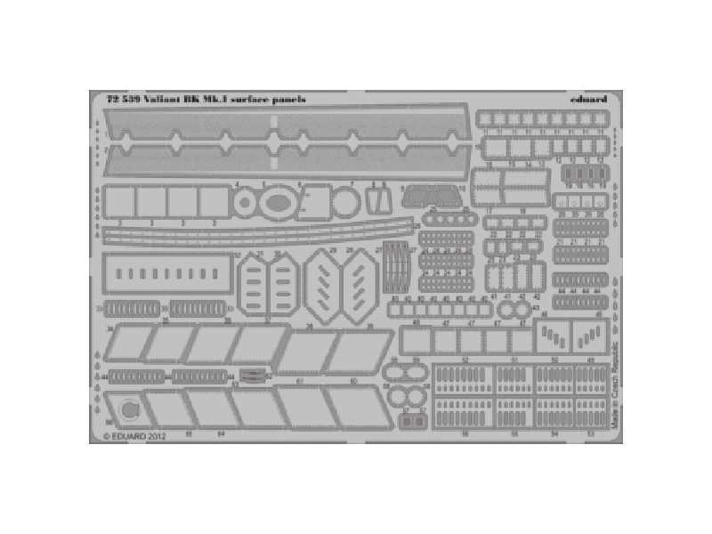 Valiant BK. MK. I surface panels S. A. 1/72 - Airfix - image 1