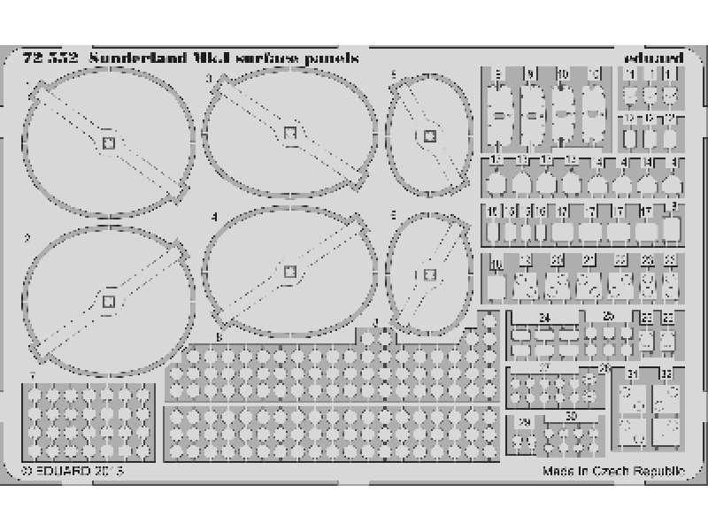 Sunderland Mk. I surface panels 1/72 - Italeri - image 1