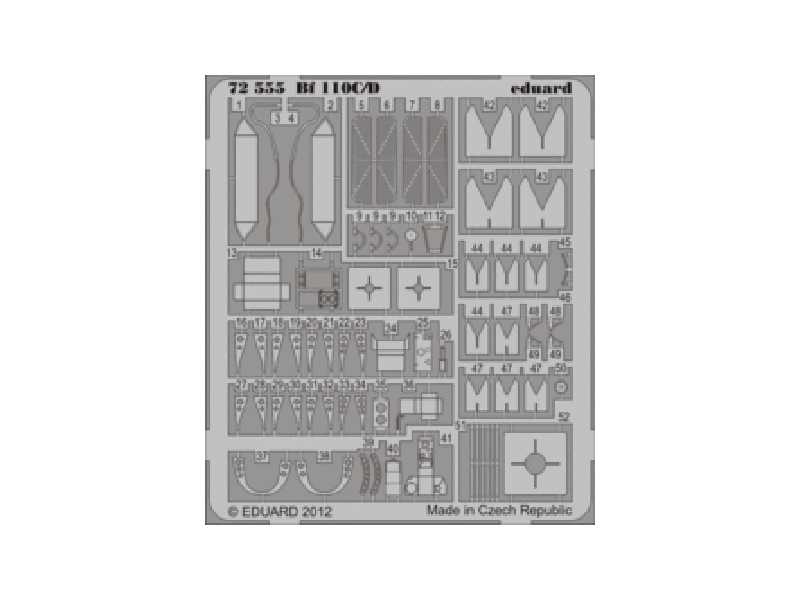 Bf 110C/ D 1/72 - Eduard - image 1