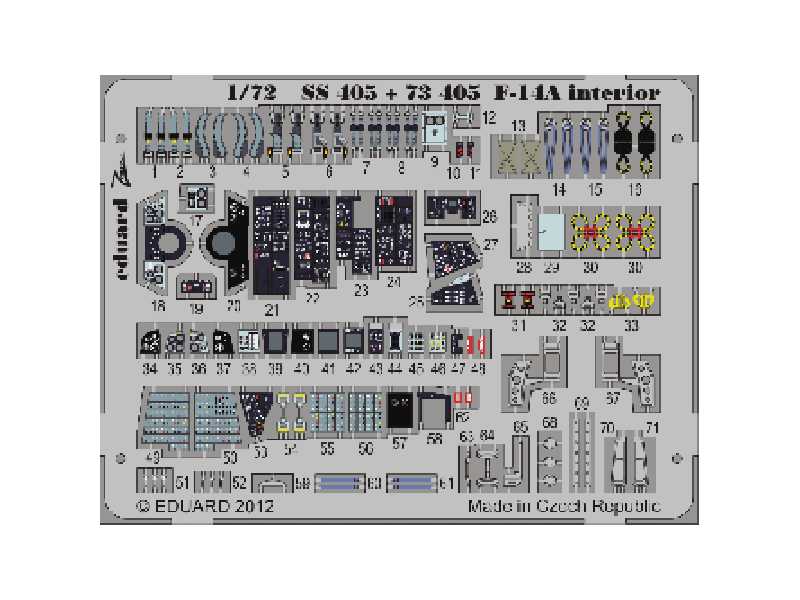 F-14A interior S. A. 1/72 - Hobby Boss - image 1