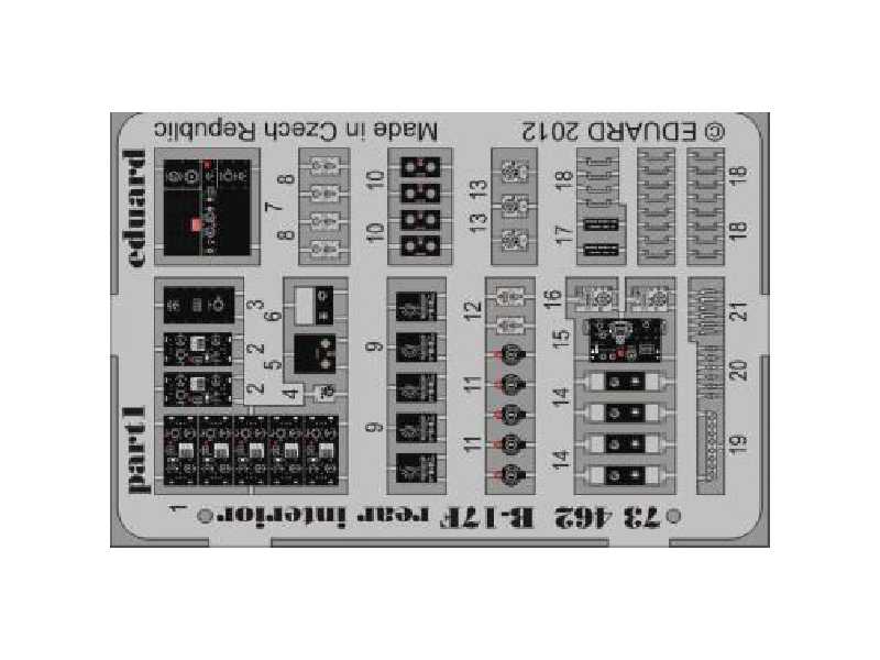 B-17F rear interior 1/72 - Revell - image 1