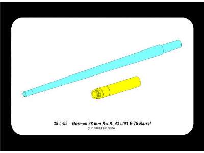 German 88 mm Kw.K. 43 L/91 barrel for E-75 standard tank - image 4