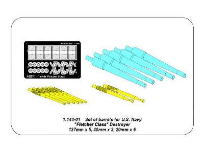 Set of barrels for US Fletcher Clas Destroyer - image 4