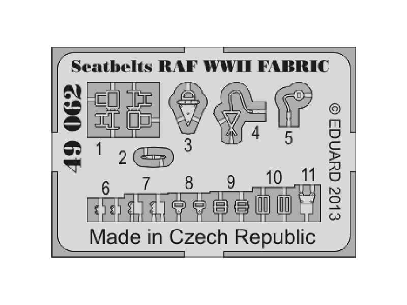 Seatbelts RAF WWII FABRIC 1/48 - image 1