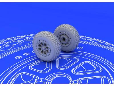 P-51 wheels 1/72 - Tamiya - image 2