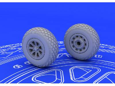 P-51 wheels 1/72 - Tamiya - image 3