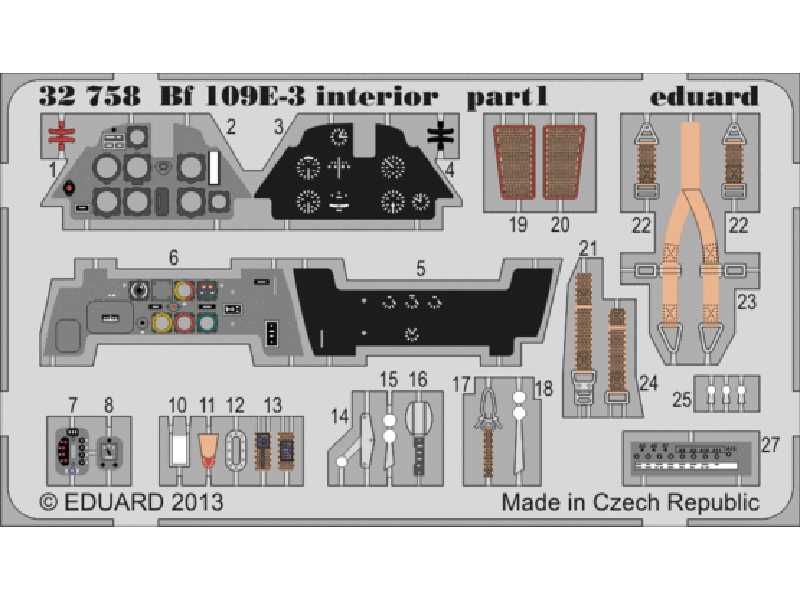 Bf 109E-3 interior S. A. 1/32 - Cyber Hobby - image 1